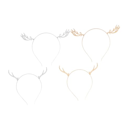FONDOTIN 4stücke Geweih Stirnband Für Haar Dekoration Weihnachts-haarschmuck Haarschmuck Mit Geweih-design Geeignet Für Festivals Und Partys von FONDOTIN