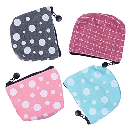 FONDOTIN 4stücke Kleiner Beutel Mit Reißverschluss Tragbare Geldbörse Münztasche Schlüsseltasche Kleine Taschen Für Damenbinden Robust Und Langlebig Leicht Und Praktisch von FONDOTIN