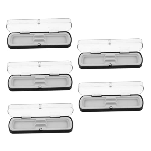 FONDOTIN 5 Stück Rechteckige Stiftebox Bleistifthalter Stifteaufbewahrung Etui Füllfederhalter Stifte Organizer Etui Stifteetuis Kunststoff Stifthalter Füllfederhalter Boxen Hart von FONDOTIN