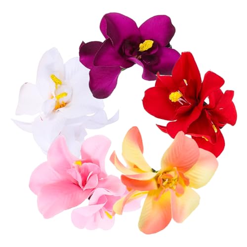 FONDOTIN 5 Stück Teiliges Blumen Haarclips mit Orchideen Motiv Leichte Haarklammern für Mädchen und Frauen Hautfreundlich Langlebig Vielseitig Kombinierbar Modischer Haarschmuck von FONDOTIN
