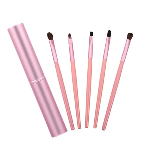 FONDOTIN 5 Stück Teiliges Lidschatten Pinsel Set aus Hochwertigem Holzgriff Vielseitige Augen Make Up Pinsel für Professionelle und Tägliche Anwendung für Puder Eyeliner Zufällige Farbe von FONDOTIN