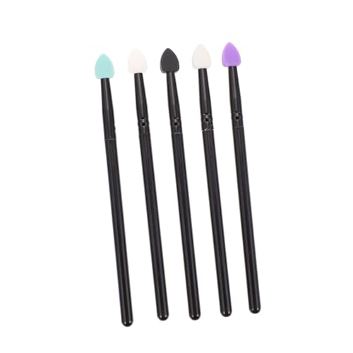 FONDOTIN 5 Stück Teiliges Silikon Lidschatten Pinsel mit Langem Griff Waschbar Praktisch für Präzises Augen make up kein Kosmetikverlust für Professionelles und Alltag make up FONDOTIN 5 Stück Teiliges Silikon Lidschatten Pinsel mit Langem Griff Waschbar Praktisch für Präzises Augen make up kein Kosmetikverlust für Professionelles und Alltag make up von FONDOTIN