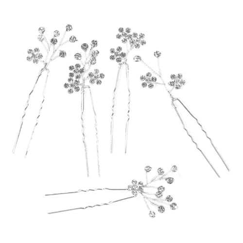 FONDOTIN 5 Stück Teiliges U förmige Braut Haarnadeln mit Blumenform und Funkelnden Strasssteinen Stilvolle Hochzeits haarspangen für Damen Vielseitige Haarschmuck accessoires für Braut und von FONDOTIN