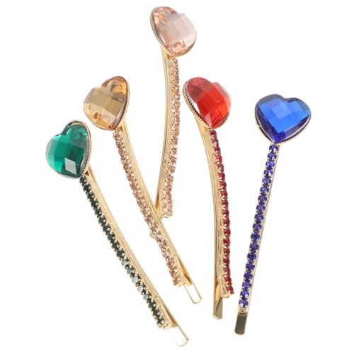 FONDOTIN 5 Stück Teiliges Vintage Haarspangen mit Strasssteinen Langlebig und Rostfrei Geeignet für Damen und Mädchen für Hochzeit Party und Alltag Haarschmuck Accessoires von FONDOTIN