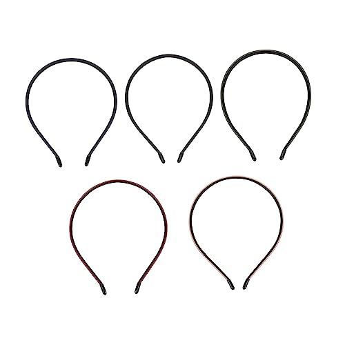 FONDOTIN 5 Stück Teiliges aus Schlichten Lederüberzogenen Haarbändern Soliden Farben Haarschmuck für Damen Geeignet für Verschiedene Frisuren und Anlässe zum Waschen und Stylen von FONDOTIN