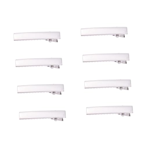 FONDOTIN 50 Stück Mini Alligator Haarklammern Silber mit Zähnen Robuste Haarclips für DIY Haarspangen Haarschmuck Basteln Geeignet für Damen und Mädchen von FONDOTIN