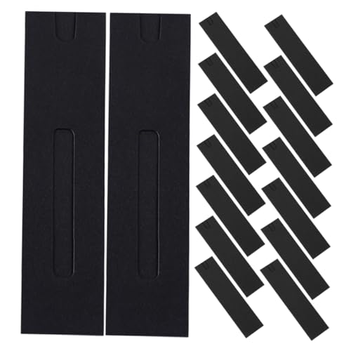 FONDOTIN 50 Stück Papier Pen Sleeve mit Sichtfenster Schwarze Stabile Einzelfach-hüllen für Stifte Makeup-Pinsel und Kleine Accessoires Kompakte Aufbewahrung für Büro und Schule von FONDOTIN