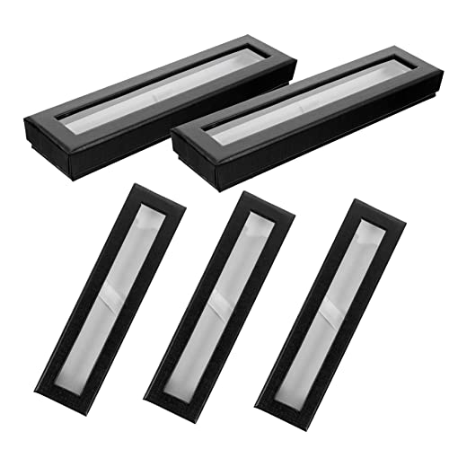 FONDOTIN 5Stücke Stiftboxen mit Klarsichtfenster Geschenkverpackung für Kugelschreiber Füllfederhalter und Schreibwaren und Organisation von FONDOTIN