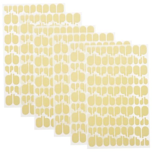 FONDOTIN 6 Blätter Doppelseitige Nagelsticker Oval Nail Stand Aufkleber Stark Haftend Nail Design Werkzeug für Maniküre Zubehör Hilfsmittel von FONDOTIN