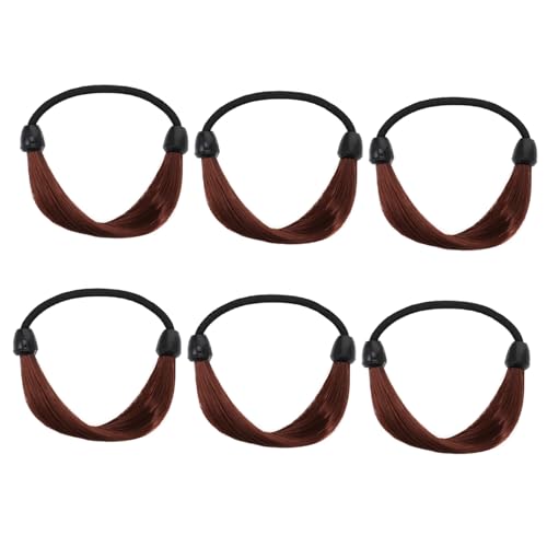 FONDOTIN 6 Stück Elastische Haargummis Pferdeschwanzhalter Haarschmuck für Frauen Mädchen Realistisches Design Bequemer Kopfschmuck Accessoires für Alltag Party von FONDOTIN