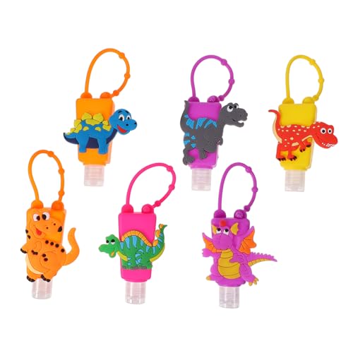 FONDOTIN 6 Stück Reise Flaschen mit Auslaufsicheren Silikonhüllen Tragbare Nachfüllbehälter für Shampoo Flüssigseife und Handcreme Kindersichere Toilettenartikel Zufällige Zufällige Farbe von FONDOTIN