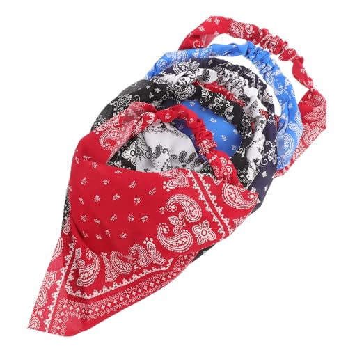 FONDOTIN 6 Stück Teiliges Damen Haarband Elastische Stirnbänder mit Paisley Muster Vielseitige Kopftücher in Farben Modische Haar Accessoires für Frauen und Teenager Dehnbar und Bequem von FONDOTIN