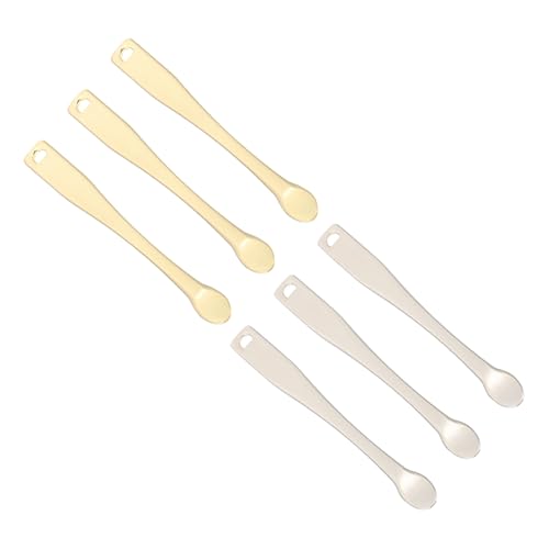 FONDOTIN 6 Stück Teiliges Kosmetikspatel aus Metallischem Elektroplattiertem Material Langlebige Make up Löffel für Gesichtscreme Flexibel Einsetzbar Geruchsneutral Einfache Reinigung für von FONDOTIN