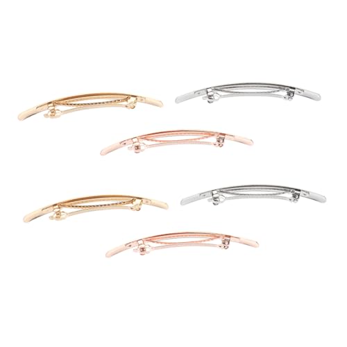 FONDOTIN 6 Stück Teiliges Lange Schlanke mit Gebürsteter Oberfläche in Gold Silber und Roségold für Damen und Mädchen Stilvolle Haarclips für Alltag Party und Festliche Anlässe von FONDOTIN