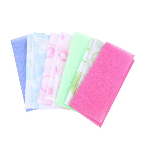 FONDOTIN 6 Stück Teiliges Peeling Badetuch aus Hochwertigem Material Langstreifig Stark Saugfähig Sanftes Hautreinigungstuch für Gründliche Rückenmassage und Tägliche Hautpflege von FONDOTIN
