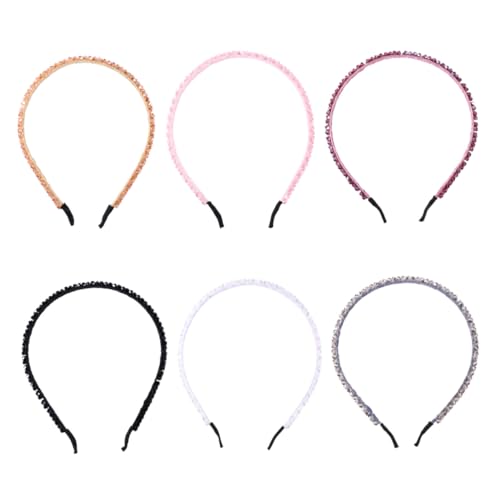 FONDOTIN 6 Stück Teiliges Perlen haarband Handgefertigtes Gefälschtes Kristall stirnband Modischer Haarschmuck für Frauen und Mädchen Vielseitig für Alltag Partys Hochzeit und Freizeit von FONDOTIN