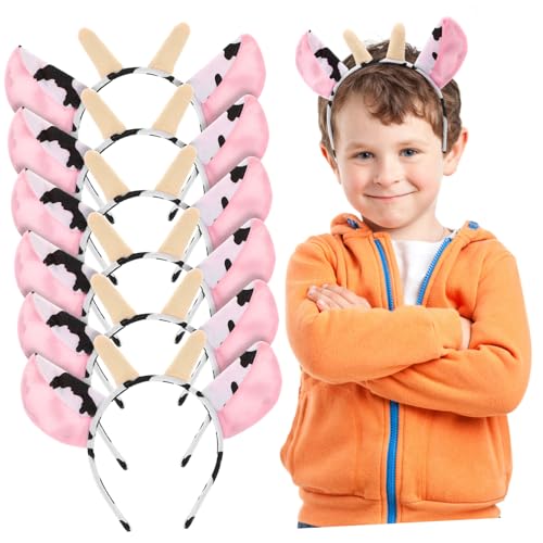 FONDOTIN 6 Stück Teiliges Plüsch Tierohren Haarband Leichtes Formstabiles Stirnband für Mädchen Kreative Party Kostüm Accessoires für Cosplay Geburtstagsfeiern und Fotospaß von FONDOTIN