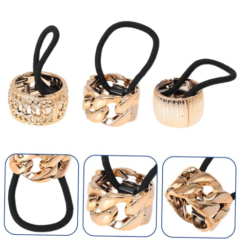 FONDOTIN 6 Stück Teiliges Ponytail Hair in Roségold Langlebige Haargummis mit Ponytail Buckle Elastische Haarbänder für Damen und Mädchen Schonend für Haartypen Vielseitig Einsetzbar von FONDOTIN