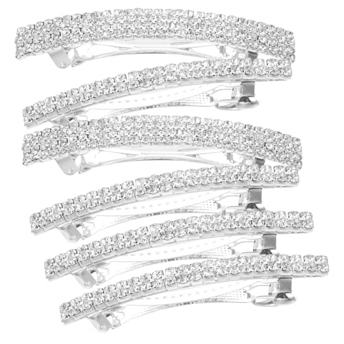 FONDOTIN 6 Stück Teiliges Strass Haarspangen für Damen Funkelnde Haarklammern für Hochzeiten und Besondere Anlässe mit Sicherem Federmechanismus für Haartypen und Stile von FONDOTIN