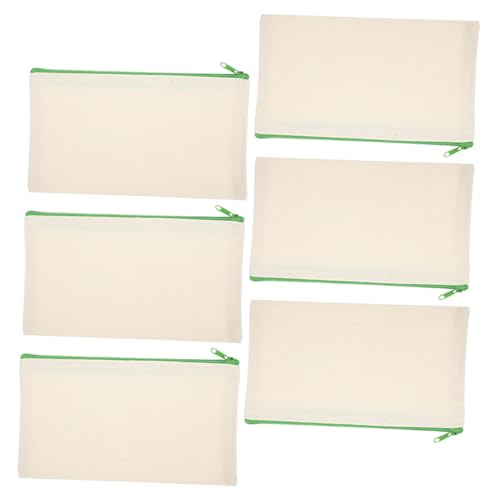 FONDOTIN 6 Stück Wiederverwendbare Canvas Mäppchen mit Reißverschluss Vielseitige Federtaschen für Stifte Kosmetik Reiseutensilien Kompakt und Großvolumig für Schule und Zufällige Farbe FONDOTIN 6 Stück Wiederverwendbare Canvas Mäppchen mit Reißverschluss Vielseitige Federtaschen für Stifte Kosmetik Reiseutensilien Kompakt und Großvolumig für Schule und Zufällige Farbe von FONDOTIN