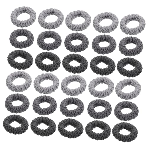 FONDOTIN 60 Stück Haargummi Große Elastische Gestrickte Haarbänder Flauschige Ponytail Holder Hohe Dehnbarkeit Strapazierfähig Für Frauen Mädchen Alltag Sport von FONDOTIN