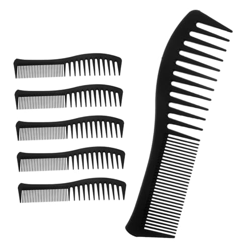 FONDOTIN 6stücke Friseurkamm Mit Breiten Zähnen Und Fischförmigem Griff Doppelseitiger Haarkamm Aus Hitzebeständigem Material Für Damen Und Herren Zum Frisieren Für Täglichen von FONDOTIN
