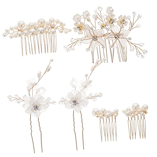 FONDOTIN 6stücke Perlenblumen Haarkämme Haarnadeln Für Braut Hochzeit Karneval Party Frauen Accessoires Mit Perlen Für Besondere Anlässe von FONDOTIN