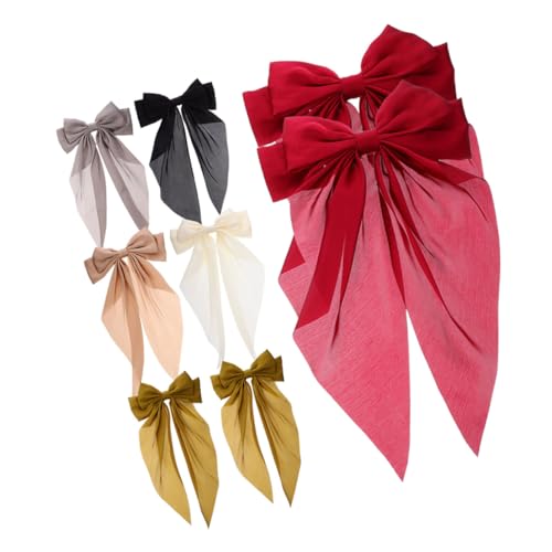 FONDOTIN 8 Stück Teiliges Haarschleifen mit Großen Schleifen Bunte Haarklammern für Damen und Mädchen Rutschfeste Haarklammern für Eleganten bei Partys und Hochzeiten von FONDOTIN