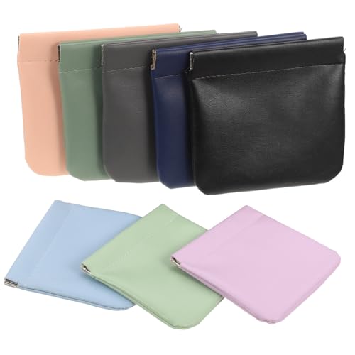 FONDOTIN 8 Stück Teiliges Lippenstift Organizer Kosmetiktasche aus PU Langlebig Leicht Tragbar Multifunktionaler Make Up Beutel für Lippenstift und Lipgloss Farblich Gemischt Praktischer von FONDOTIN