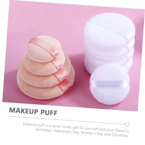 FONDOTIN 8 Stück Teiliges Make up Lose Puder Weich Hautfreundlich Rundes Gesichtspuder puff für Frauen Kompakt Tragbar für Trockenes Auftragen von FONDOTIN