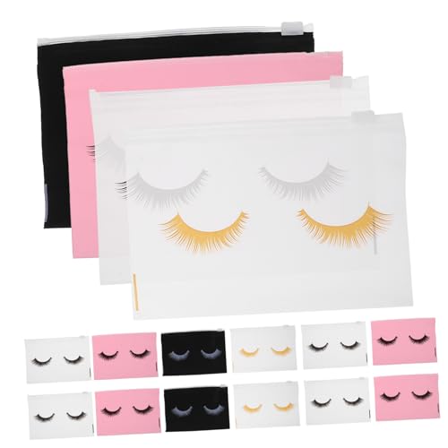 FONDOTIN 80 Stück Makeup Organizer mit Schwarz Gold und Weiß Tragbare Kosmetiktaschen Eva Material Reißverschluss für Reisen Toilettenartikel und Accessoires von FONDOTIN