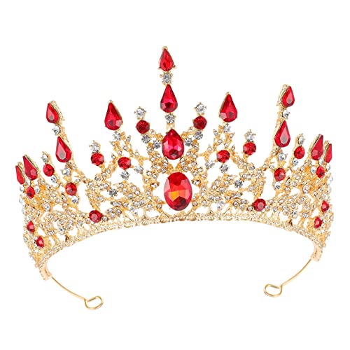 FONDOTIN Barock Braut Kopfschmuck mit Strasssteinen Königliche Hochzeit Krone Headpiece für Damen Barockes Design Vielseitig für Haartypen Luxuriöser Brautschmuck von FONDOTIN