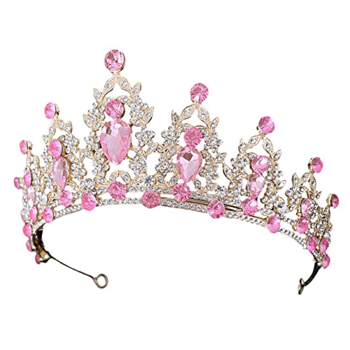 FONDOTIN Barock Braut Tiara Hochzeit Haarschmuck mit Funkelnden Strasssteinen Zierliches Damen Kopfschmuck Accessoire für Geburtstagsfeiern und Festliche Anlässe Design aus Langlebiger von FONDOTIN