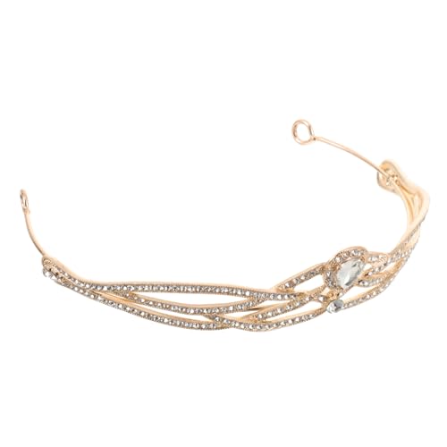 FONDOTIN Barock Krone Retro Stil Braut Tiara Haarschmuck Vintage Diadem mit Strasssteinen für Hochzeit Party Fotoshooting Damen von FONDOTIN