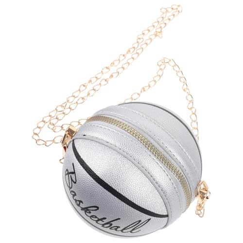 FONDOTIN Basketball umhängetasche Damen mit Kette Pu Leder Vielseitige Crossbody Handtasche für Teenager Modische Makeup Tasche Strapazierfähig und Stylisch Geeignet für Sommer und Alltag von FONDOTIN