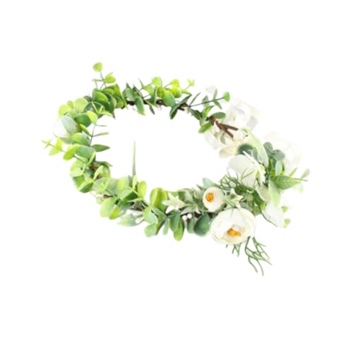 FONDOTIN Boho Blumenkranz Haarband mit Chrysanthemen und Blättern Handgefertigtes Modisches Haarschmuck accessoire für Damen und Mädchen für Hochzeit Festival und Fotoshooting von FONDOTIN
