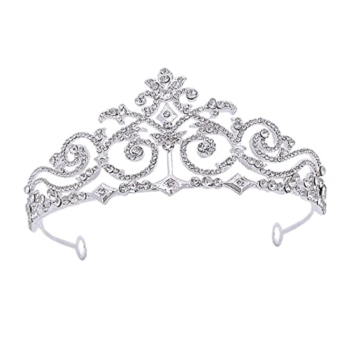 FONDOTIN Braut Tiara Strass Krone Damen Hochzeit Haarschmuck Elegant Glänzend Leicht Für Party Foto Feier von FONDOTIN