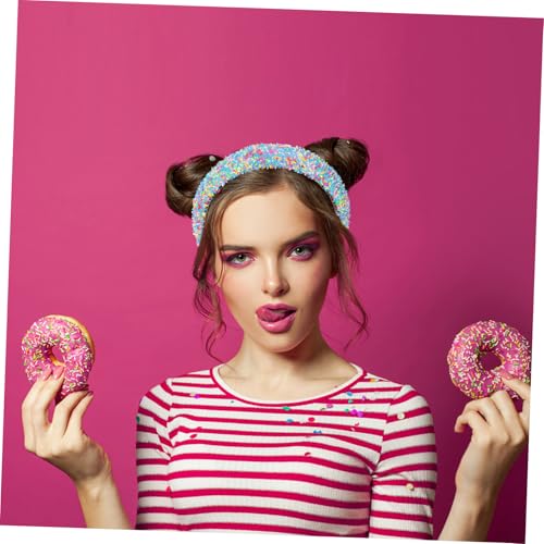 FONDOTIN Breites Gepolstertes Haarband Damen Modisches Stirnband für Styling Make up und Waschen Komfortables Vielseitiges Haaraccessoire in Blau Passend zu Kleidern Shirts und Jeans von FONDOTIN