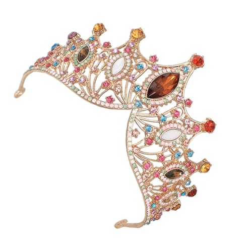 FONDOTIN Bunte Barock Tiara Krone für Mädchen und Hochzeitskrone mit Strass Perfektes Haaraccessoire für Feste Partys und Besondere Anlässe FONDOTIN Bunte Barock Tiara Krone für Mädchen und Hochzeitskrone mit Strass Perfektes Haaraccessoire für Feste Partys und Besondere Anlässe von FONDOTIN