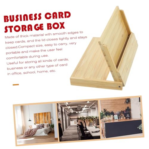 FONDOTIN Business Card Holder Kartenetui Bürobedarf Kompakte Visitenkartenbox Tragbar Praktisch für Geschäftsmänner und Konferenzen Elegantes Design Ausweishalter Kartenbox Organizer von FONDOTIN