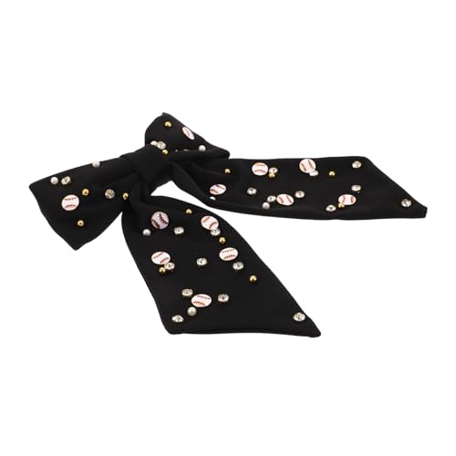 FONDOTIN Dekorative Haarkarte dekorative Haarspangen für Damen Schleifenhaarspangen Glitzerkristallhaarnadel Haarspange Strass Retro-Haarspangen mit Strasssteinen Strassmetall Schwarz von FONDOTIN