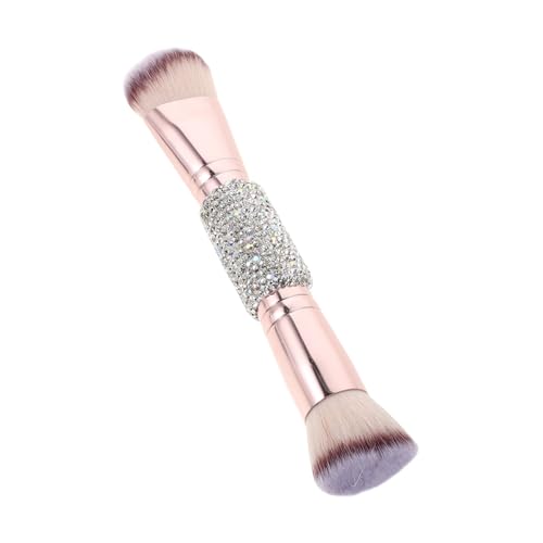 FONDOTIN Doppelender Make-up Pinsel mit Weichen Borsten und Luxus-strassgriff Vielseitig für Foundation Lose Puder und Modellierung Sanfte Anwendung für Empfindliche Haut Tragbares von FONDOTIN