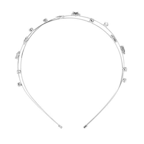 FONDOTIN Doppellagiger Strass Haarreif mit Sternen Modischer Haarschmuck für Damen Elegantes Accessoire für Hochzeit Party und Festliche Anlässe Legierter Kopfschmuck Vintage Stil von FONDOTIN