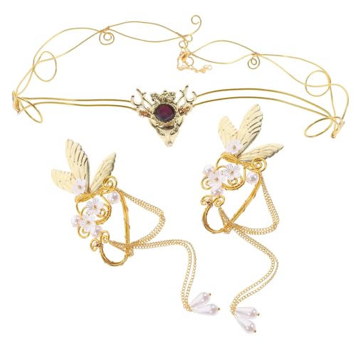 FONDOTIN Ear Cuff mit Kranz design und Quasten Nicht piercing Schmuck für Frauen und Teenager Leichter Ohrklipser Ohrschmuck Stylische Accessoires für Geburtstage und Partys von FONDOTIN