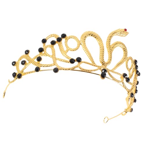 FONDOTIN Egyptische Schlangen Tiara mit Funkelnden Strasssteinen Komfortabler Sitz für Braut Geburtstag Halloween Festliche Partys und Hochzeit Eleganter Kopfschmuck für Damen von FONDOTIN