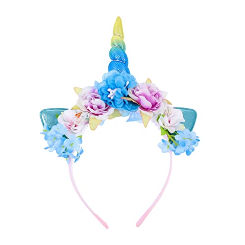 FONDOTIN Einhorn Haarband Für Mädchen Stirnband Mit Einhornohren Junge Mädchen Kopfschmuck Party Kopfbedeckung Leicht Anzuziehen von FONDOTIN