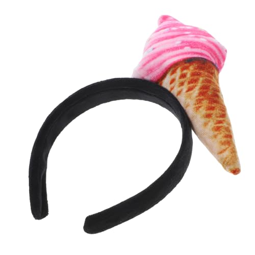 FONDOTIN Eiscreme Haarband für Damen Süßes Stirnband für Make Up Gesichtswäsche und Styling Vielseitiges Haarschmuck Accessoire für Haartypen Langlebig und für Jede Gelegenheit von FONDOTIN