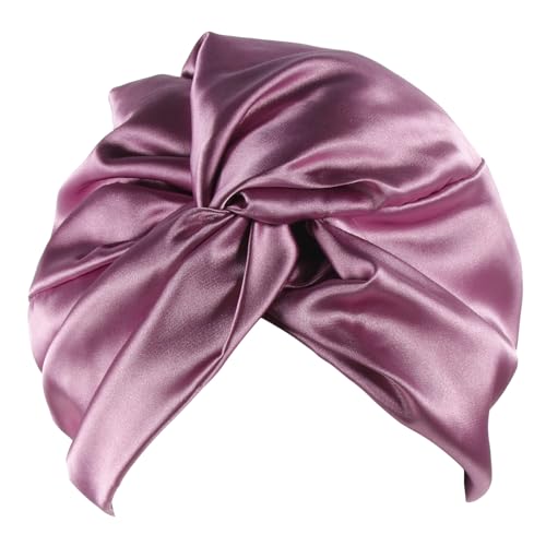FONDOTIN Elastische Doppellagige Schlafhaube aus Imitationsseide für Damen und Mädchen Verstellbare Bonnet Duschhaube zum Schutz vor Haarfrizz Beim Schlafen Gesichtspflege Wiederverwendbar von FONDOTIN