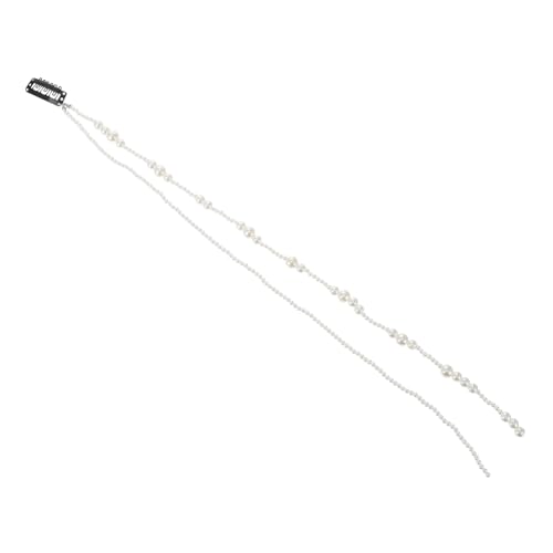 FONDOTIN Elegante Perlen haarspange mit Modischem Ketten quasten design Schmückendes Haar accessoire für Flechtfrisuren und Festliche Anlässe Einfach zu Befestigen Geeignet für Damen und von FONDOTIN