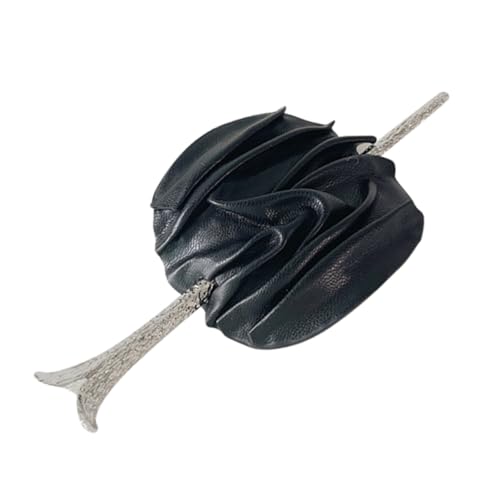 FONDOTIN Eleganter Haarnadel Haarklammer aus Legierung mit Leder Vintage Bun Hair Stick für Frauen Vielseitiger Haarschmuck für Lange Gewellte und Lockige Haare Geeignet für Alltag von FONDOTIN